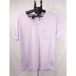 MIHOLL Women's Purple Short Sleeve Tee/Top Size Large